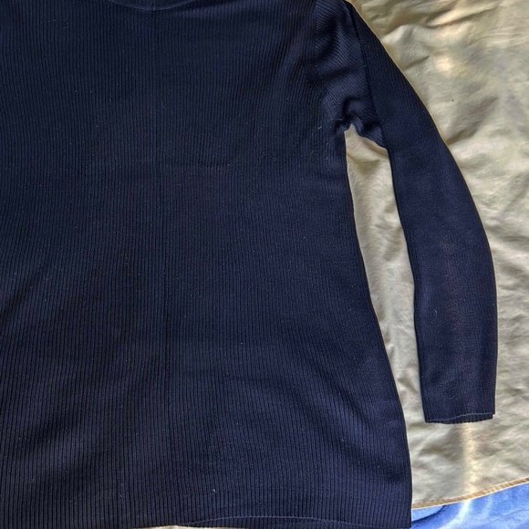 SWEATER, SILK 100%, SIZE 3XL, BLACK, MOCK NECK, LONG SLEEVES, NORDSTROM, TAGS ON - Picture 3 of 5